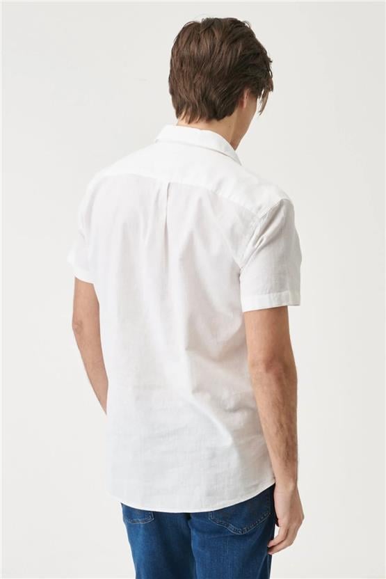 Wrangler W5J7Lo989 White Erkek Ss Kısa Kollu Gömlek