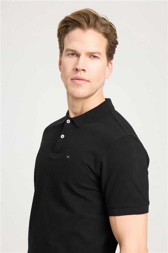 Wrangler W7D5K4Xx2T 001 Black Erkek Regular Kısa Kollu Polo T-Shirt