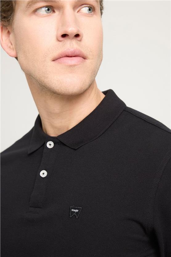 Wrangler W7D5K4Xx2T 001 Black Erkek Regular Kısa Kollu Polo T-Shirt