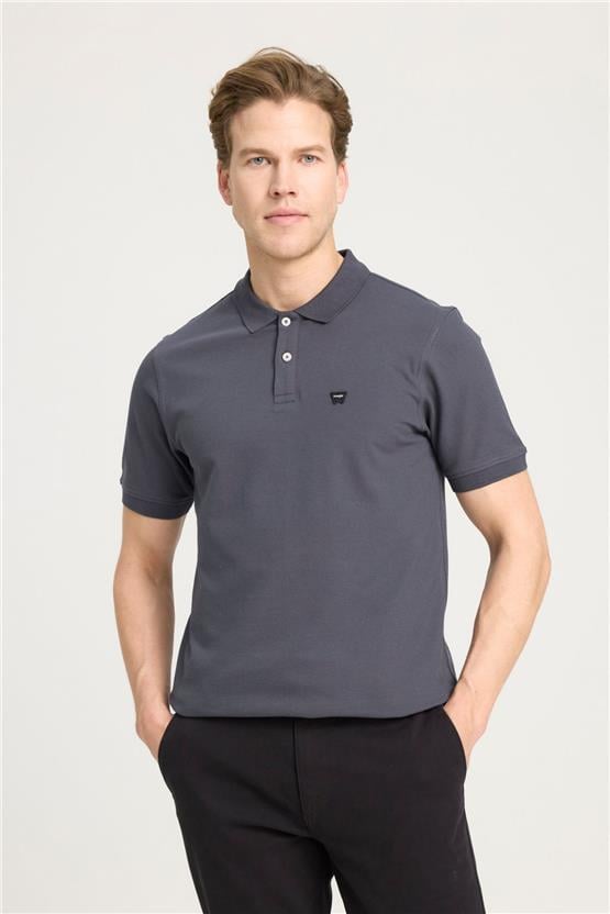 Wrangler W7D5K4Xx2T 003 Anthracıte Erkek Regular Kısa Kollu Polo T-Shirt