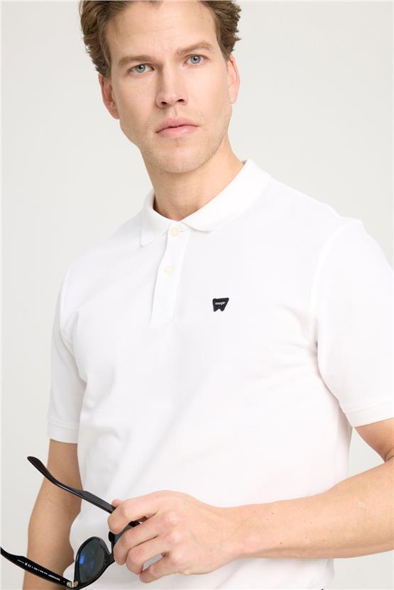 Wrangler W7D5K4Xx2T 989 White Erkek Regular Kısa Kollu Polo T-Shirt