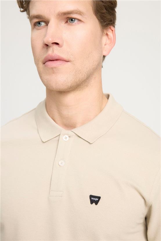 Wrangler W7D5K4Xx2T Uq Oxford Tan Erkek Regular Kısa Kollu Polo T-Shirt