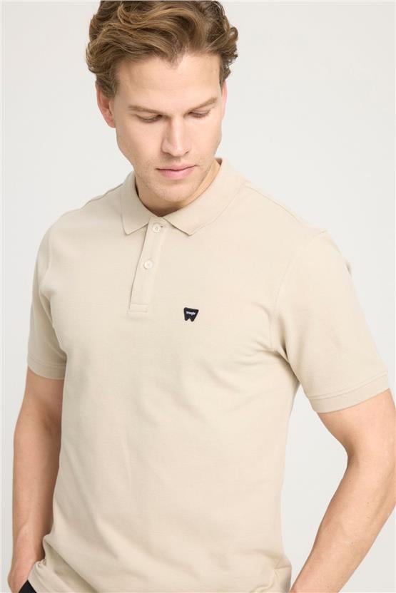 Wrangler W7D5K4Xx2T Uq Oxford Tan Erkek Regular Kısa Kollu Polo T-Shirt