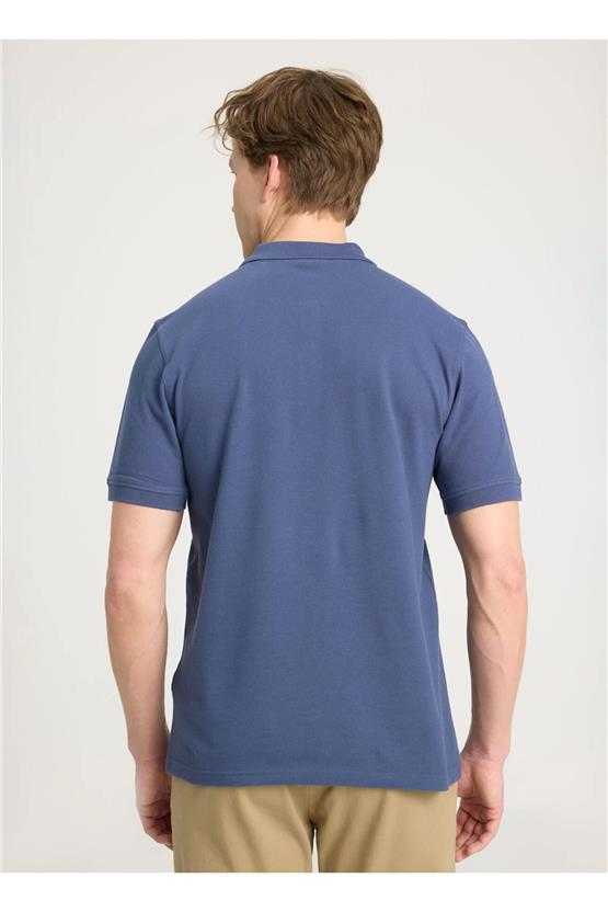 Wrangler W7D5K4Xx2T Xz8 Vintage İndigo Erkek Regular Kısa Kollu Polo T-Shirt