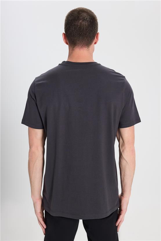 Wrangler W7Nm203877 M39 Faded Black Erkek Regular Bisiklet Yaka T-Shirt