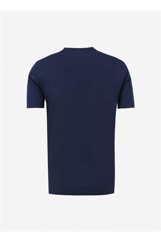 Wrangler W7Nm203877 W72 Navy Erkek Regular Bisiklet Yaka T-Shirt