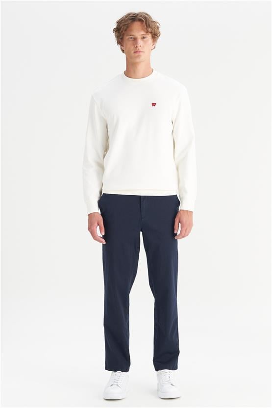 Wrangler Wm01200001 411 Darknavy Erkek Slım Normal Bel Dar Paca Tencel Pantolon