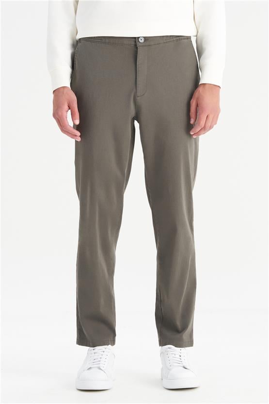 Wrangler Wm01200001 Uul Lıght Khakı Erkek Slım Normal Bel Dar Paca Tencel Pantolon