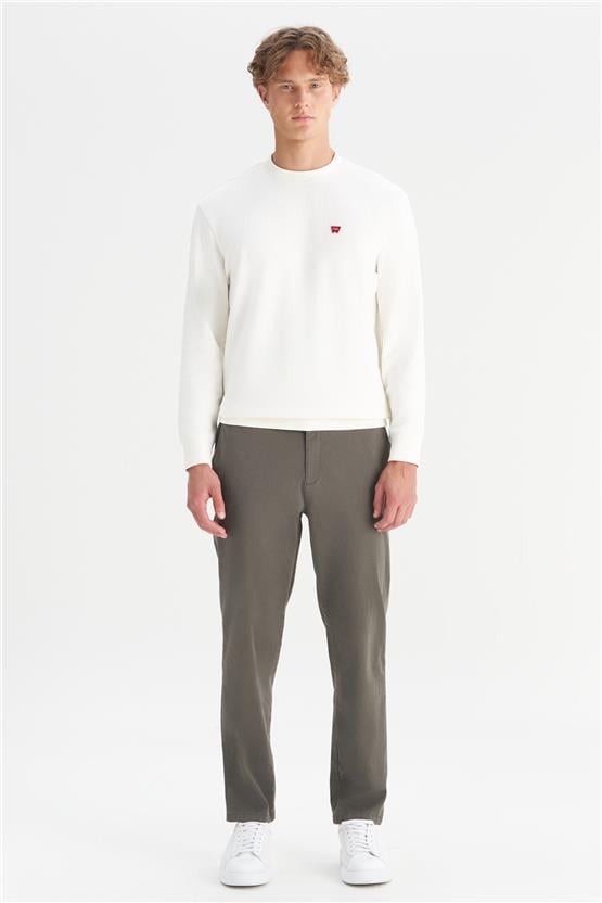 Wrangler Wm01200001 Uul Lıght Khakı Erkek Slım Normal Bel Dar Paca Tencel Pantolon