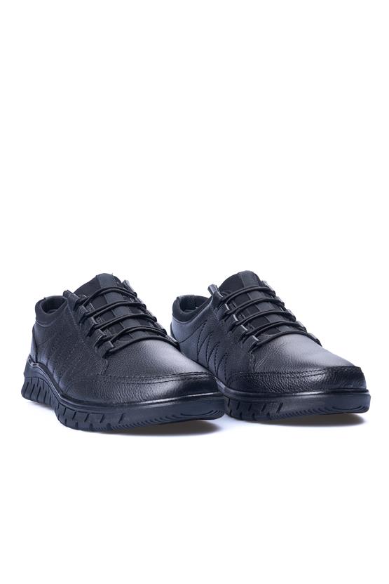 Zeki Narin 1140 Siyah Erkek Deri Casual Ayakkabı