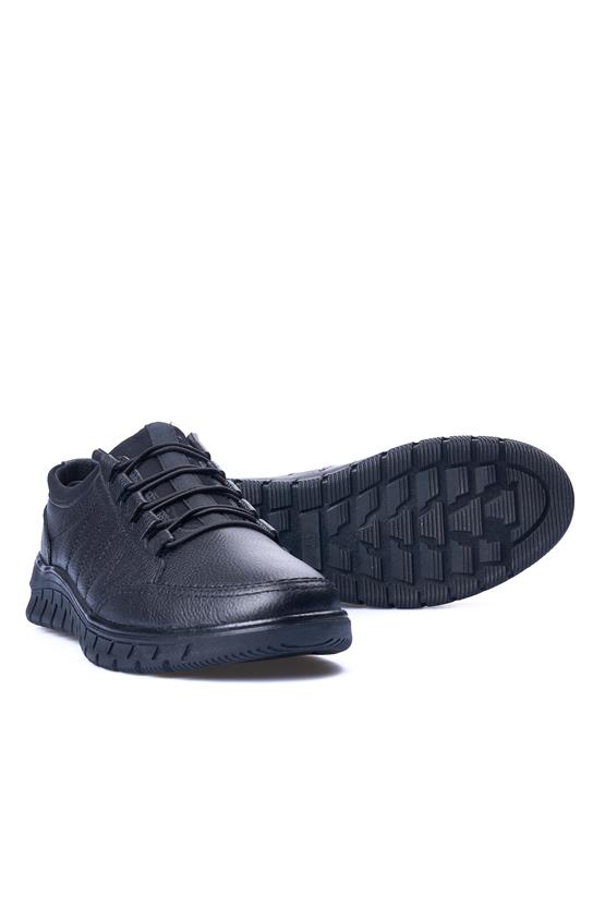 Zeki Narin 1140 Siyah Erkek Deri Casual Ayakkabı