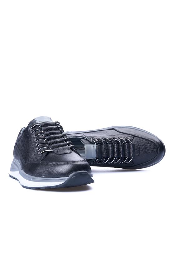 Zeki Narin 220 Siyah Erkek Deri Casual Ayakkabı