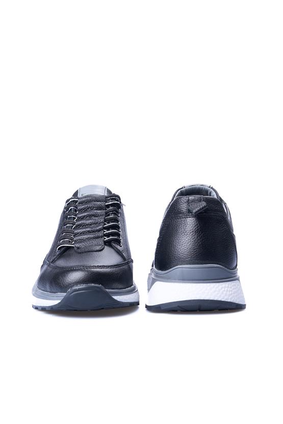 Zeki Narin 220 Siyah Erkek Deri Casual Ayakkabı