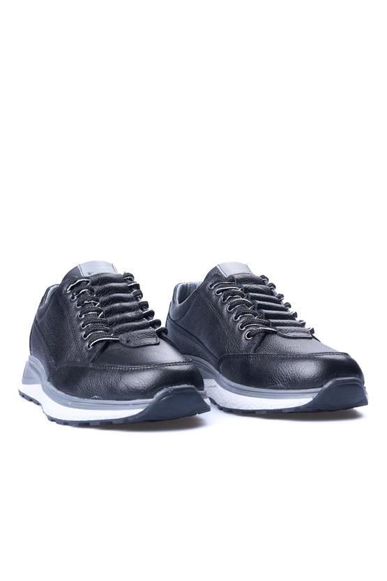 Zeki Narin 220 Siyah Erkek Deri Casual Ayakkabı