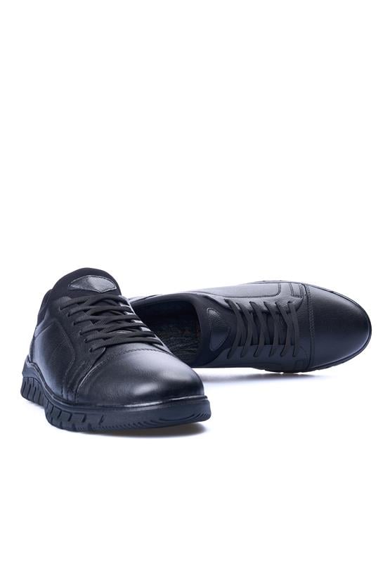 Zeki Narin 4080 Siyah Erkek Deri Casual Ayakkabı
