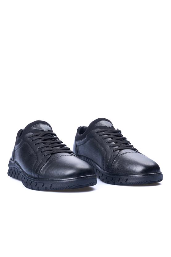 Zeki Narin 4080 Siyah Erkek Deri Casual Ayakkabı