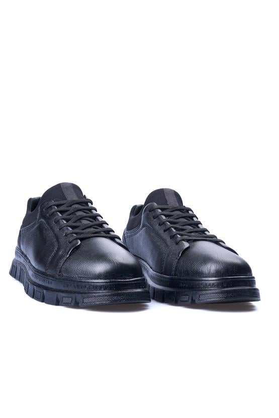 Zeki Narin 5015 Siyah Erkek Deri Casual Ayakkabı