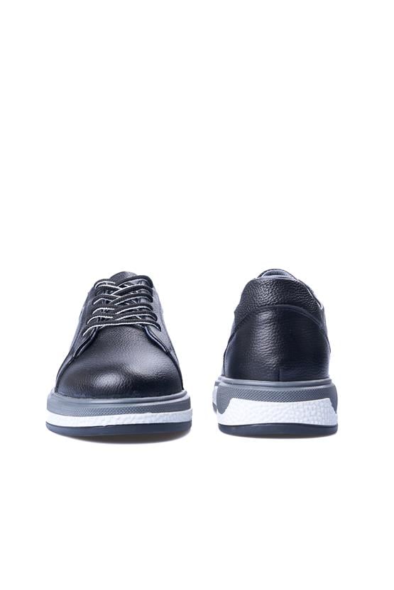 Zeki Narin 5017 Siyah Erkek Deri Casual Ayakkabı