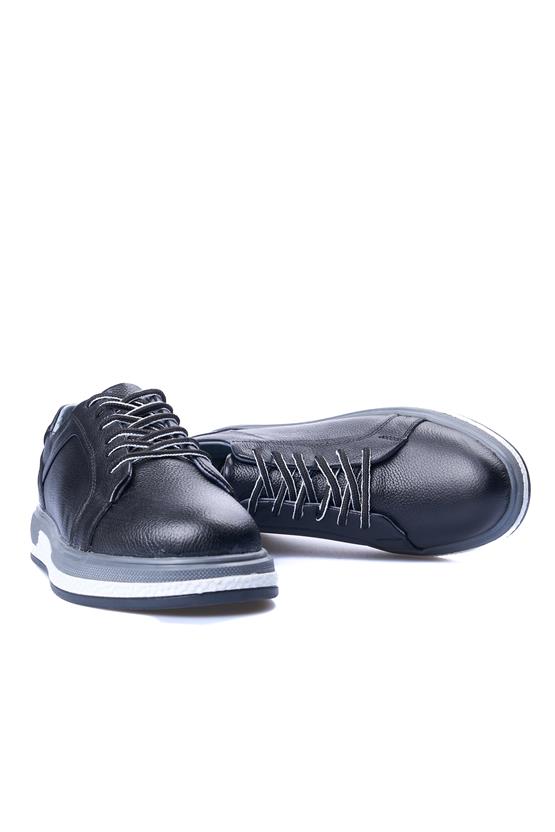 Zeki Narin 5017 Siyah Erkek Deri Casual Ayakkabı