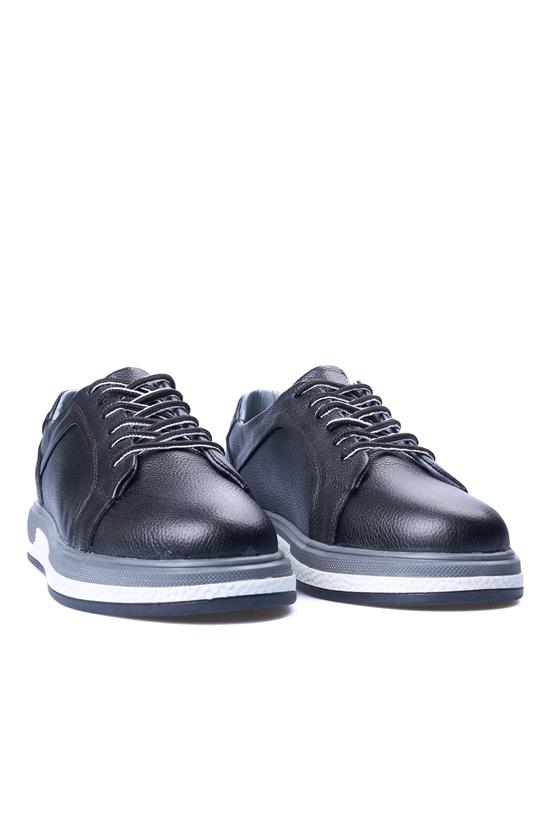 Zeki Narin 5017 Siyah Erkek Deri Casual Ayakkabı