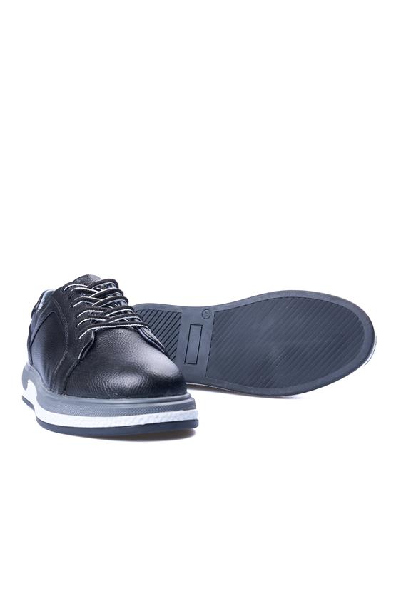 Zeki Narin 5017 Siyah Erkek Deri Casual Ayakkabı