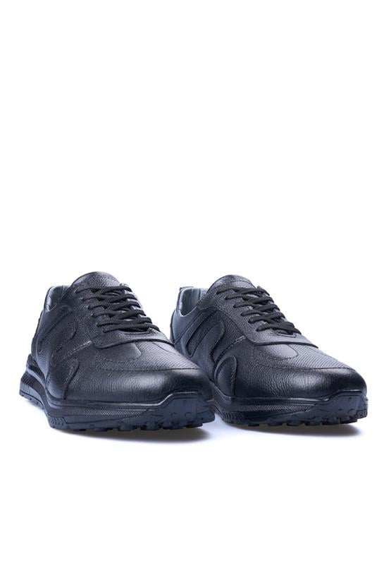 Zeki Narin 5045 Siyah Erkek Deri Casual Ayakkabı