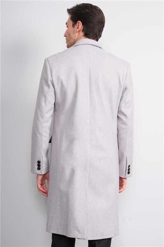 Zeyrek 00591 A.Grı Mono Yakalı Kapak Ceplı Uzun Kase Kaban