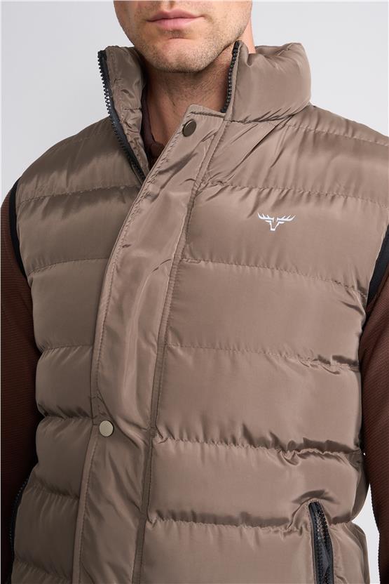 Zeyrek K26 0027 Haki Fermuar Ve Dugmelı Sısme Yelek