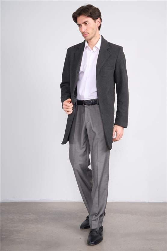 Zeyrek 00568 Füme Mono Yakalı Kase Kaban