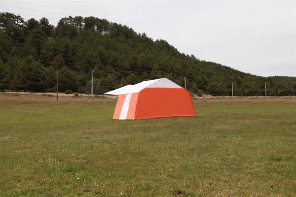 Tunç Çadır İçten Kurmalı İki Oda Bir Salon Kamp Çadırı Turuncu