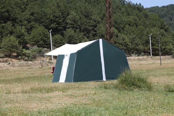 Tunç Çadır İçten Kurmalı İki Odalı Kamp Çadırı Yeşil