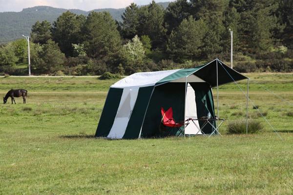 Tunç Çadır İçten Kurmalı Tekodalı İmperteks Kamp Çadırı Yeşil