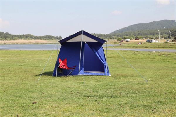 Tunç Çadır İçten Kurmalı Tekodalı İmperteks Kamp Çadırı Mavi