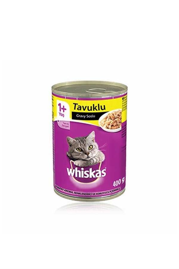 WHISKAS 400GR KONSERVE TAVUKLU GRAVY SOSLU