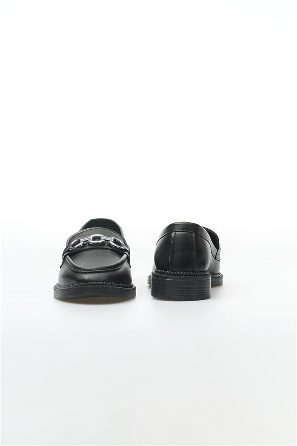 White Line 131-206 Siyah Kadın Loafer Ayakkabı
