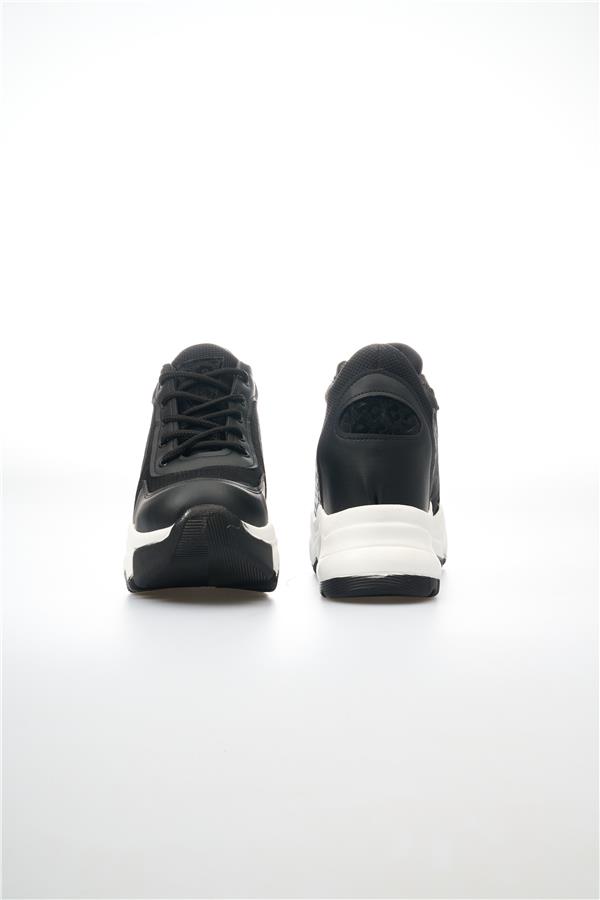 White Line 59-6001 Siyah Beyaz Kadın Casual Ayakkabı