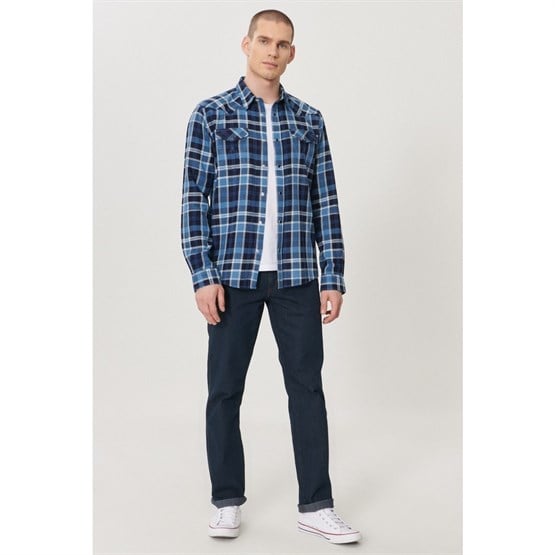 Wrangler W12175001 Mavi Erkek Jean Pantolon