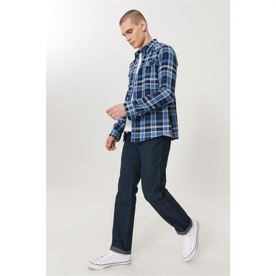 Wrangler W12175001 Mavi Erkek Jean Pantolon