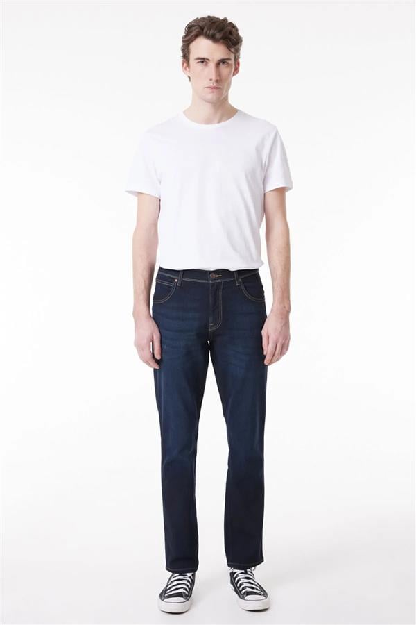 Wrangler W12S057 W12S Texas Slım 58 Stone Erkek Authentıc Straıght Normal Bel Dar Paca Jean Pantolon