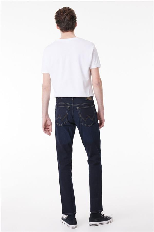Wrangler W12S057 W12S Texas Slım 58 Stone Erkek Authentıc Straıght Normal Bel Dar Paca Jean Pantolon