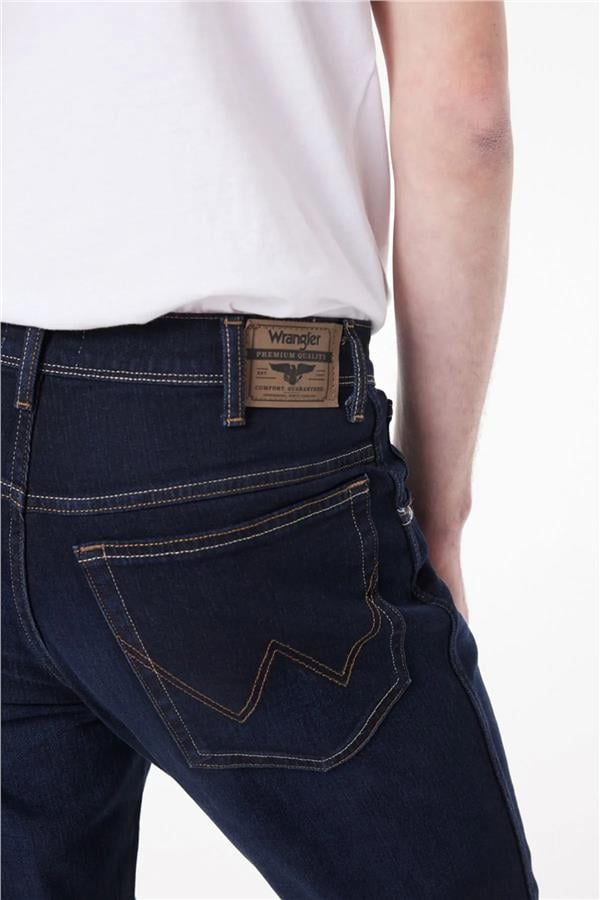 Wrangler W12S057 W12S Texas Slım 58 Stone Erkek Authentıc Straıght Normal Bel Dar Paca Jean Pantolon