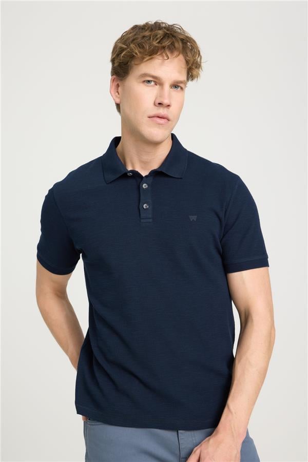 Wrangler W231325 410 Navy Erkek Polo T-Shırt