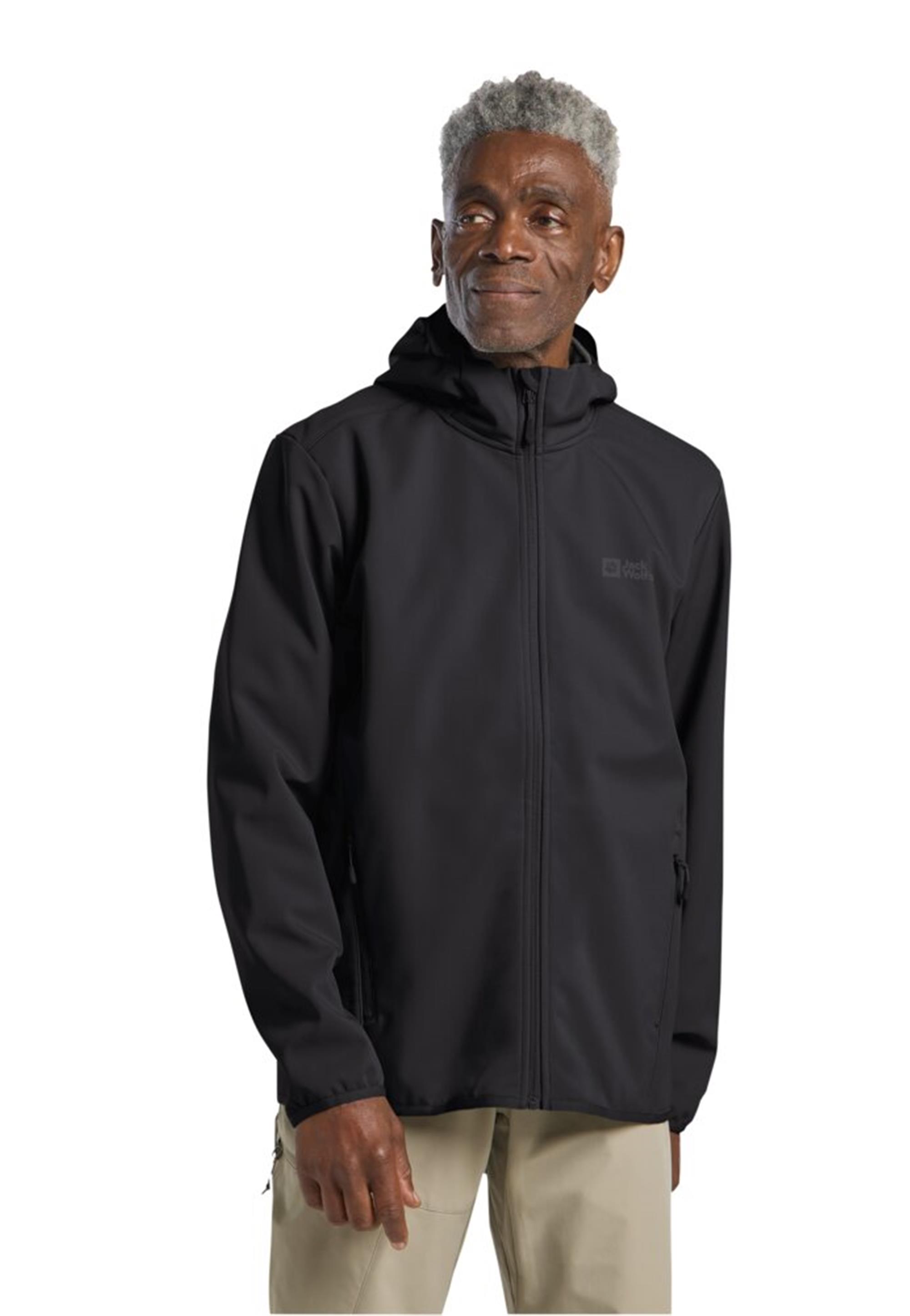 Jack Wolfskın 1307471-6000 Black Bornberg Hoody M Erkek Softshell Mont