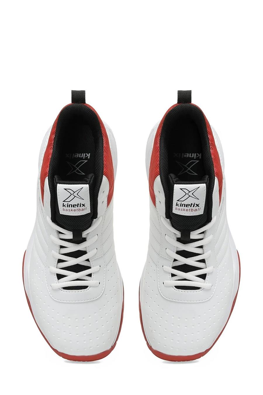 Kinetix Tractıon Pu 3Pr Beyaz Siyah Kırmızı Erkek Basketbol Ayakkabı