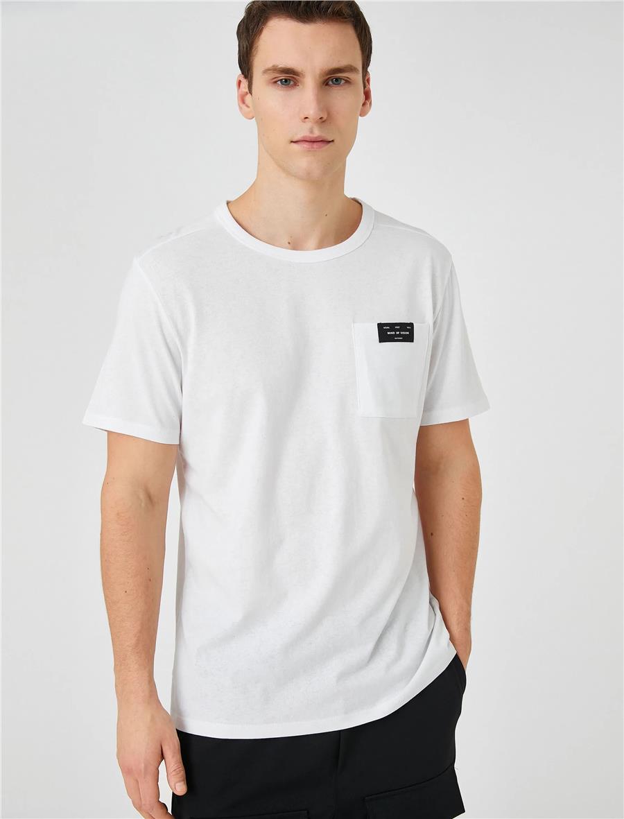 Koton 3Sam10016Hk 000 Beyaz Erkek T-Shirt