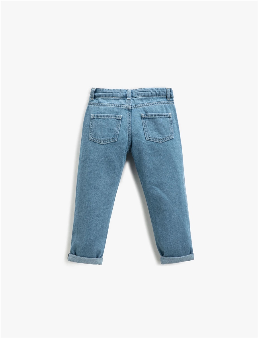 Koton 3Skg40022Ad Mid Orta ndigo K z Cocuk Pamuk Denim Pantolon