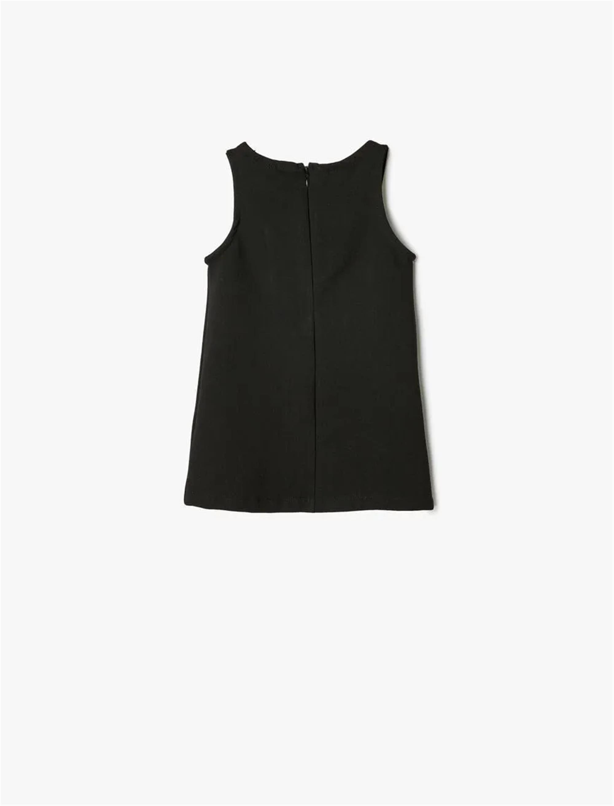 Koton 5Wmg80036Ak 999 Siyah Kız Bebek Jersey Elbıse