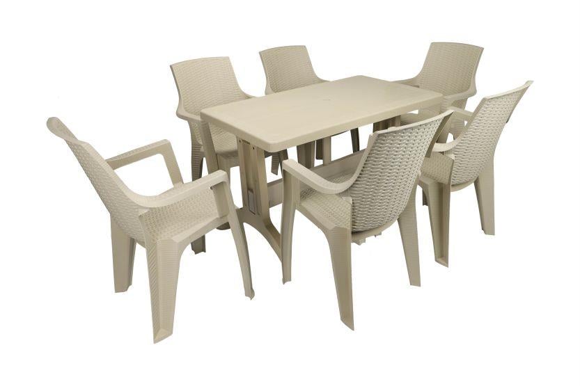 Mandella Zeugma 70x120 6 Kişilik Nibras Koltuk Masa Takımı Çölbeji