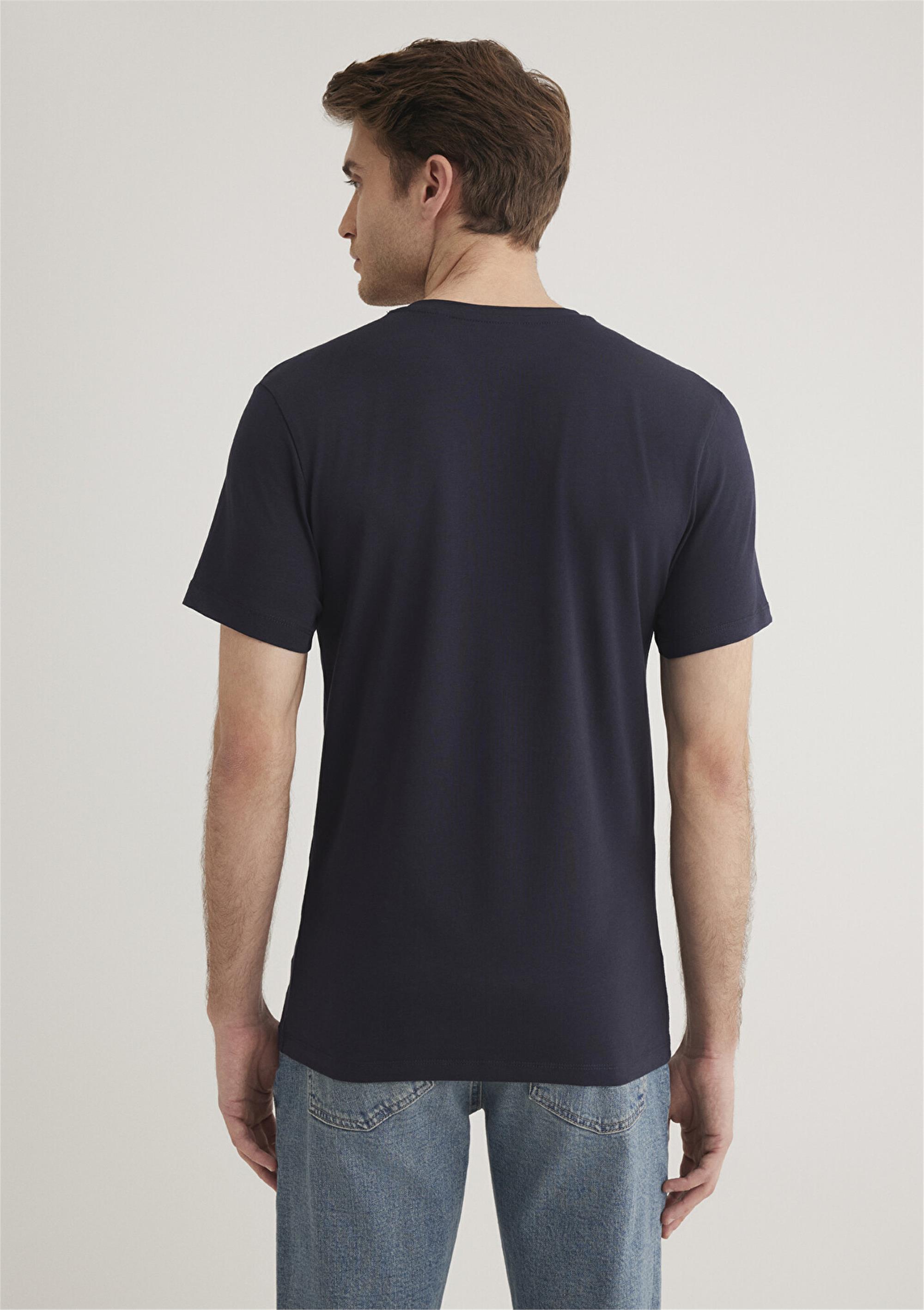 Mavi 061748-17588 Stretch V Yaka Koyu Lacivert T-Shirt | Çetinkaya