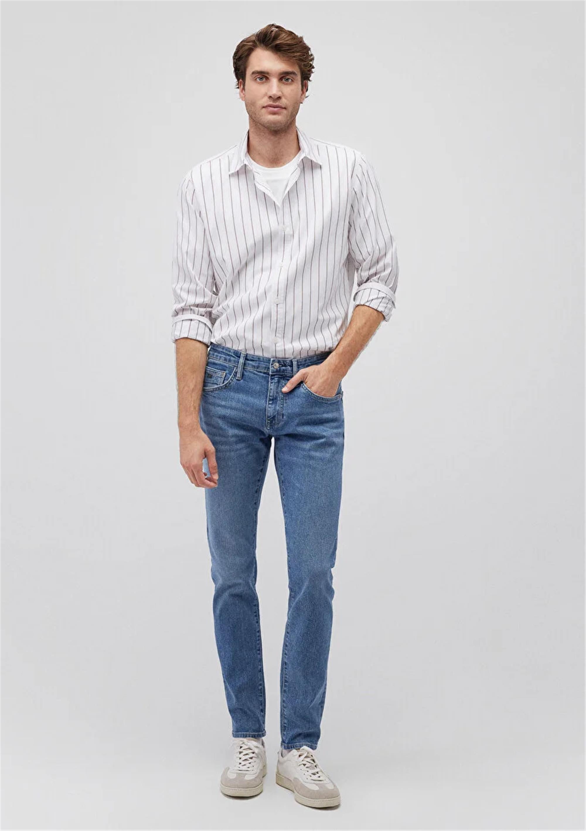Mavı M0042487843 James Mıd Sky Blue College Erkek Skınny Denım